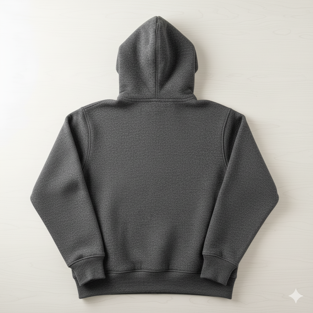 Classic Woolen Hoodie (Dark Grey)