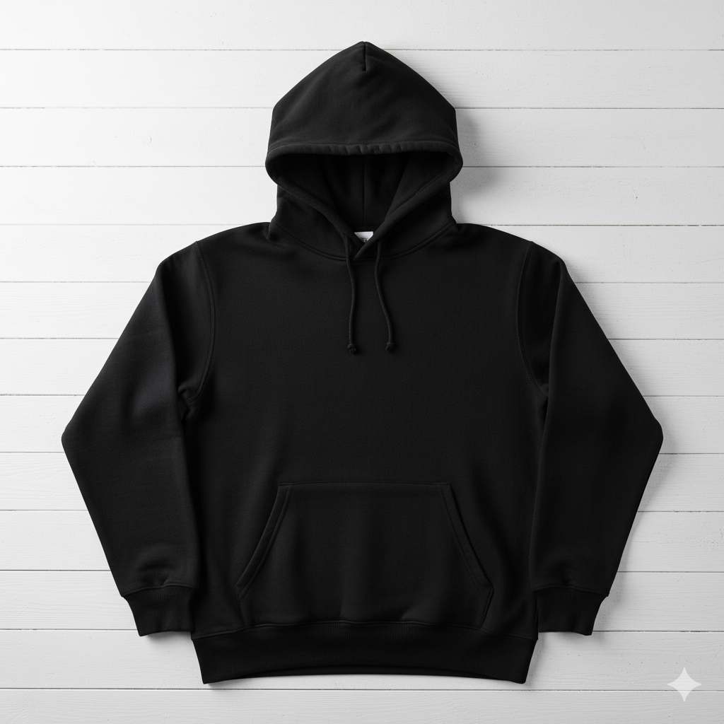 Vintage Wash Aesthetic Hoodie (Black)